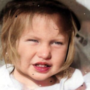 Close-up of a small childs face